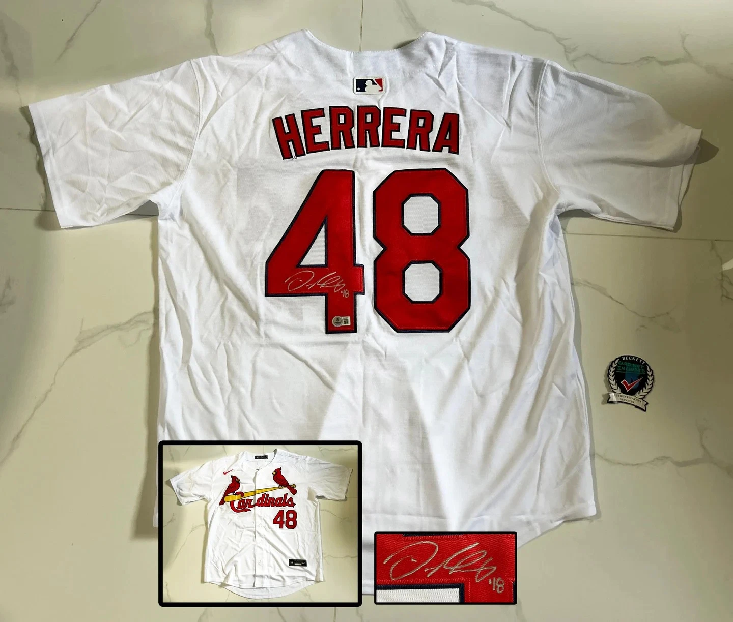 Ivan Herrera Signed Jersey St. Louis Cardinals Beckett BAS COA