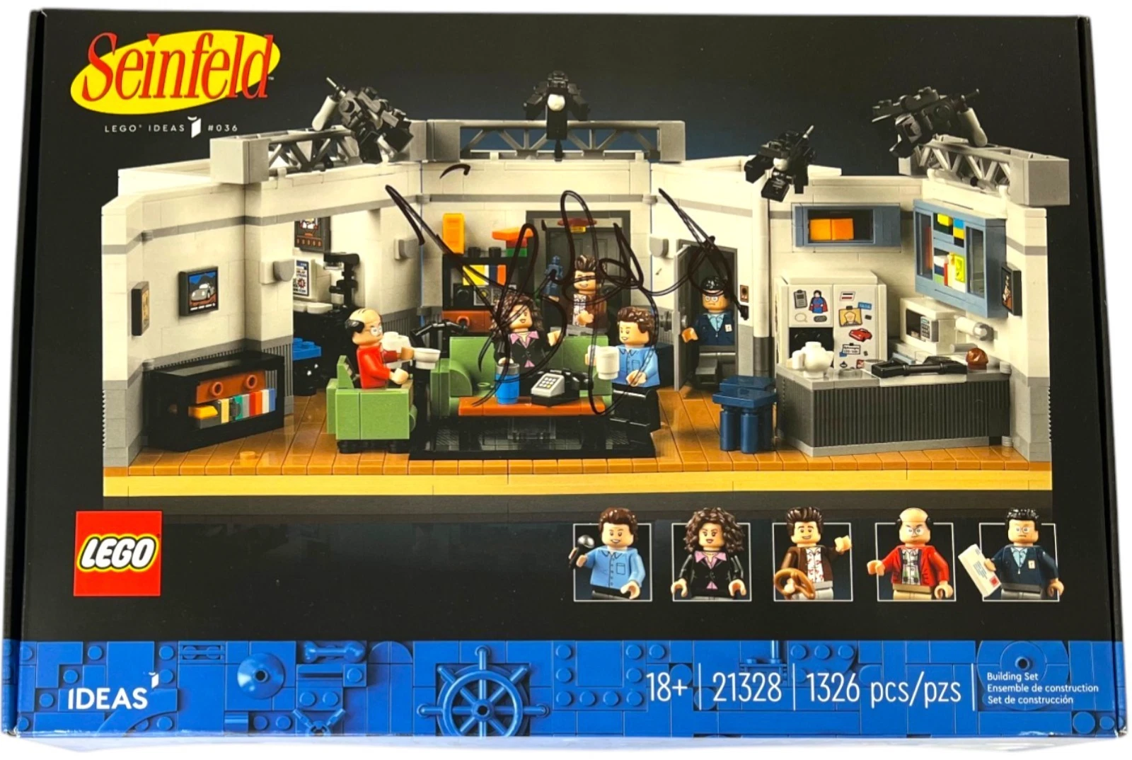 JERRY SEINFELD SIGNED LEGO IDEAS SEINFELD APARTMENT 21328 NEW SEALED BOX JSA