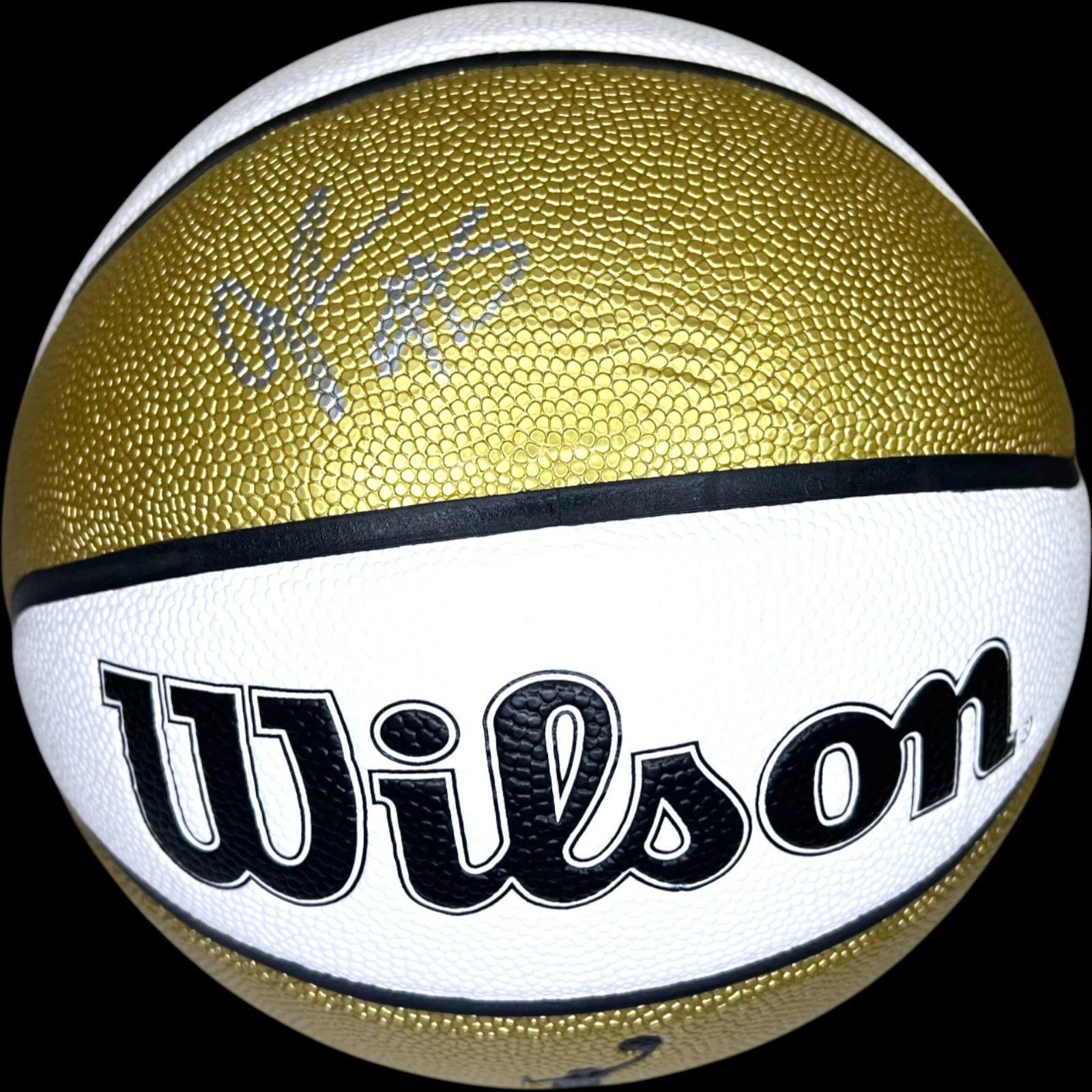 ANGEL REESE SIGNED AUTOGRAPHED WILSON GOLD WNBA BASKETBALL CHICAGO SKY PSA/DNA