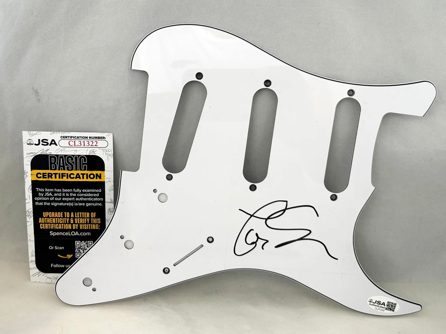 Tony Shanahan Signed Electric Pickguard Patti Smith Group JSA COA