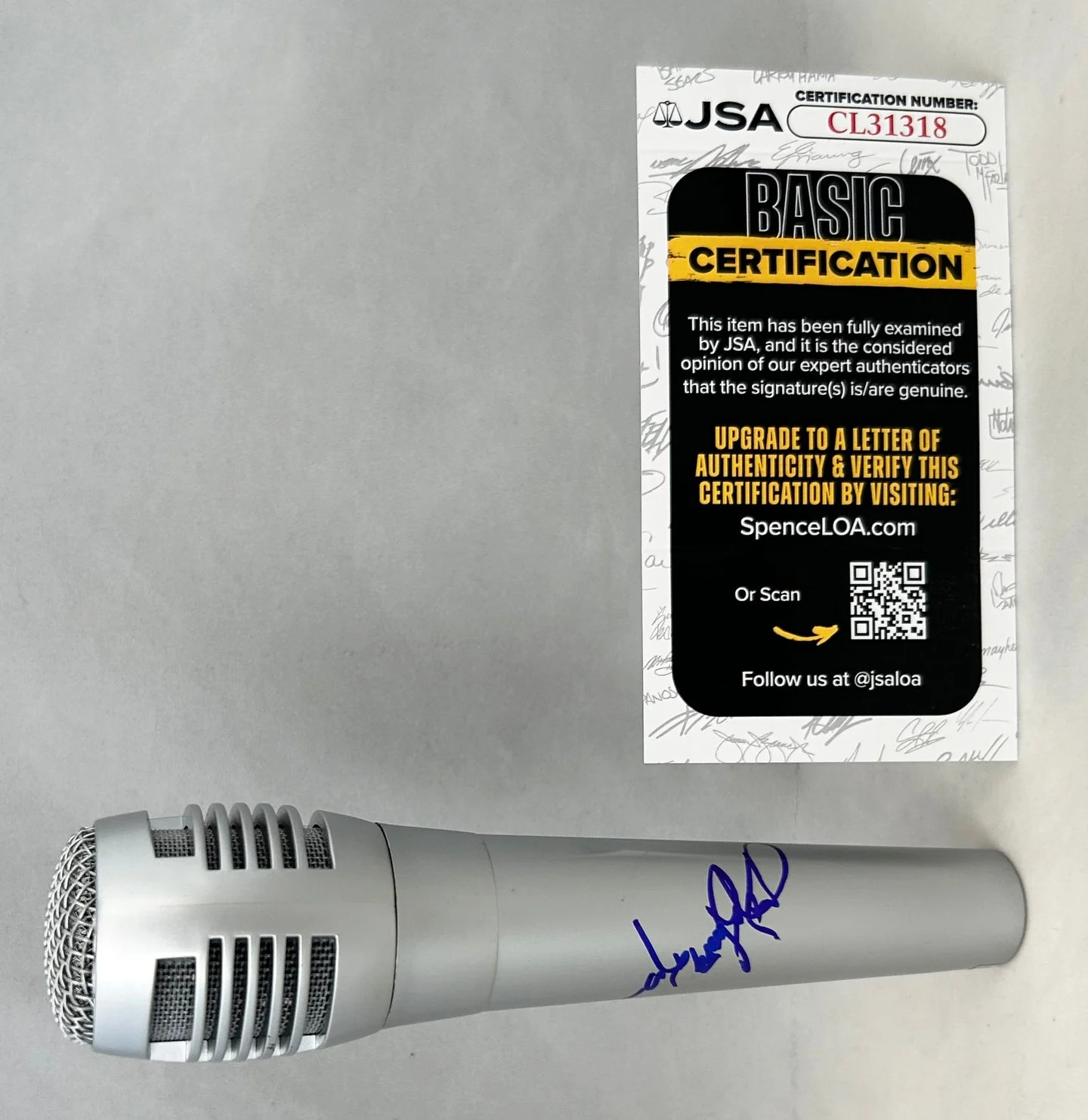 Gilberto Santa Rosa Signed Microphone JSA COA