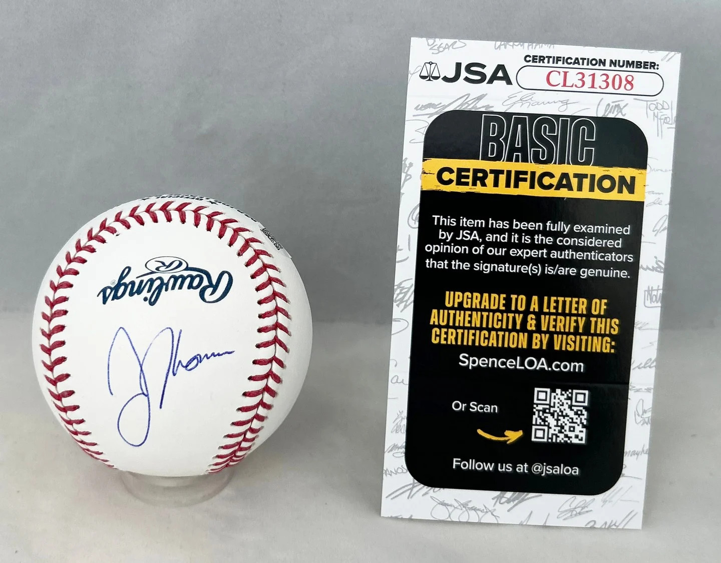 Justin Thomas Signed Baseball PGA Golfer JSA COA