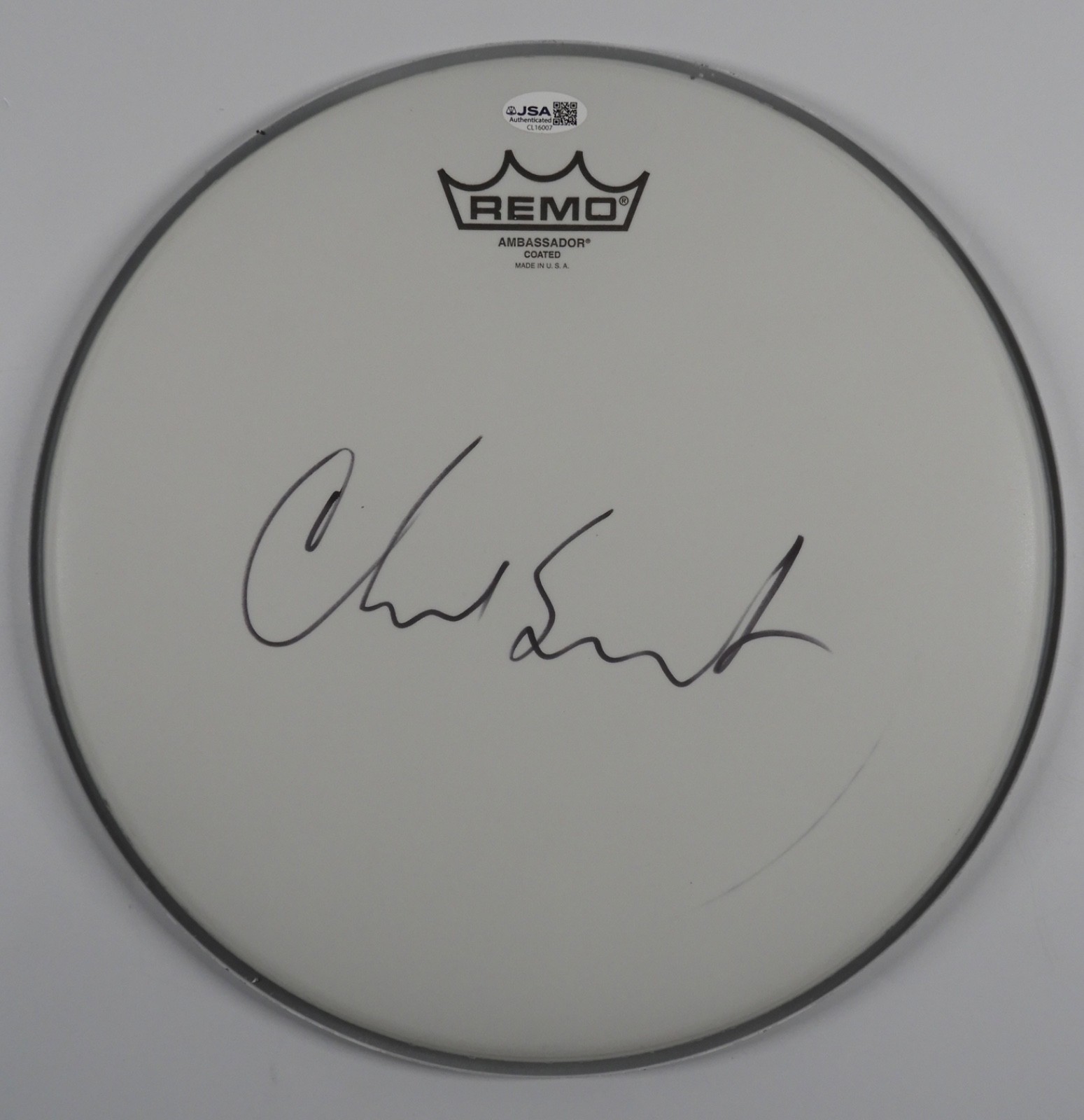 Chad Smith Red Hot Chili Peppers JSA Autograph Signed Drum Head 12