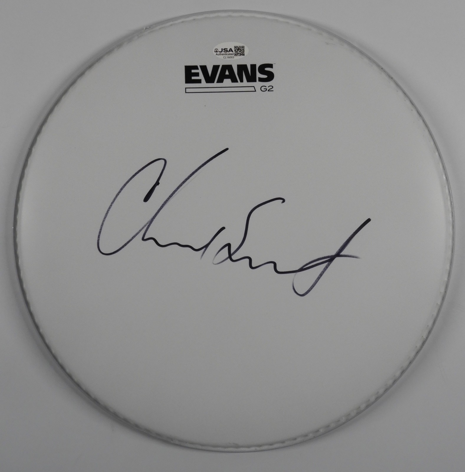 Chad Smith Red Hot Chili Peppers JSA Autograph Signed Drum Head 12