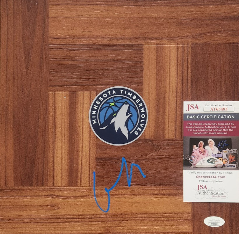 Rudy Gobert Signed Floorboard w/ JSA COA #AT63483 Minnesota Timberwolves