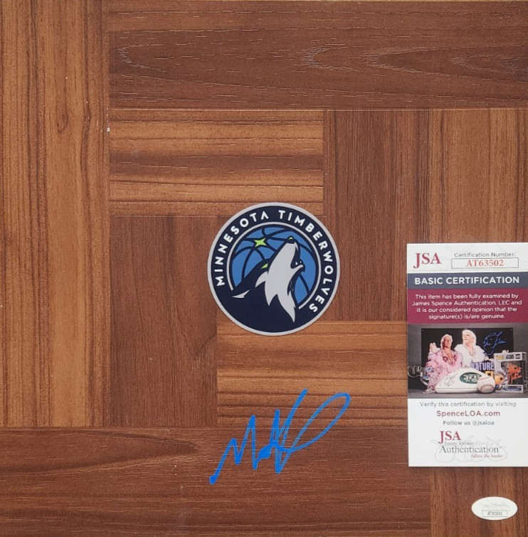 Naz Reid Signed Floorboard w/ JSA COA #AT63502 Minnesota Timberwolves