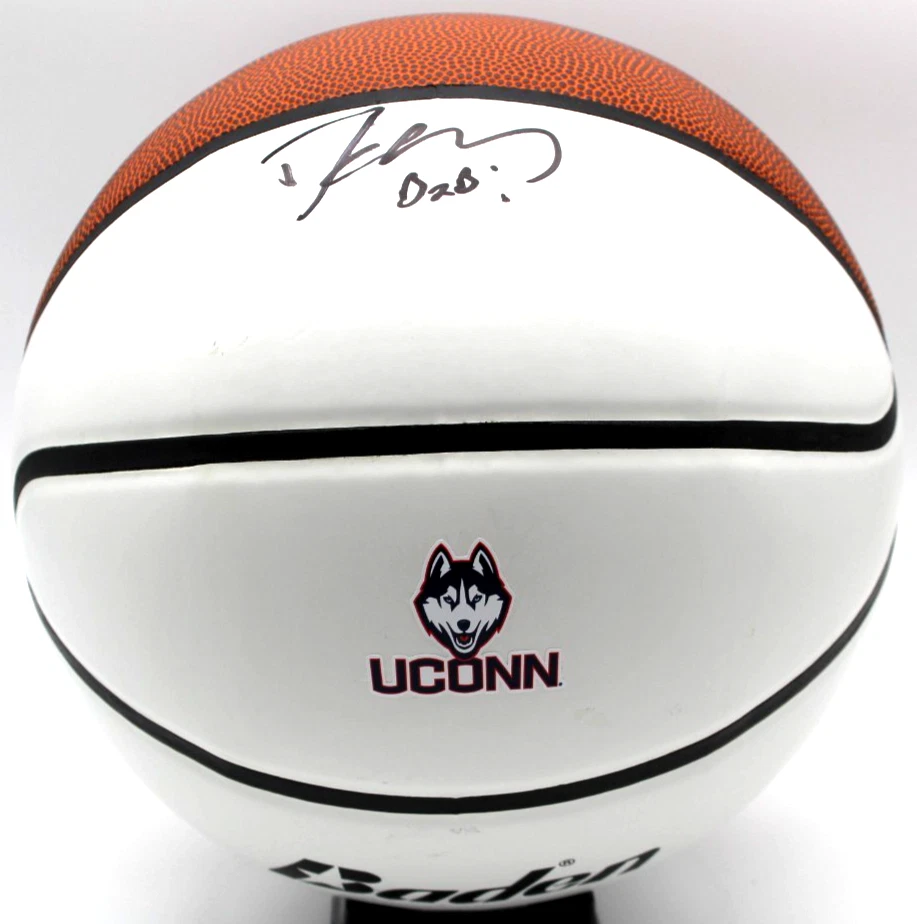 Danny Hurley B2B Signed UCONN Huskies Logo Basketball w/Beckett COA BW61128