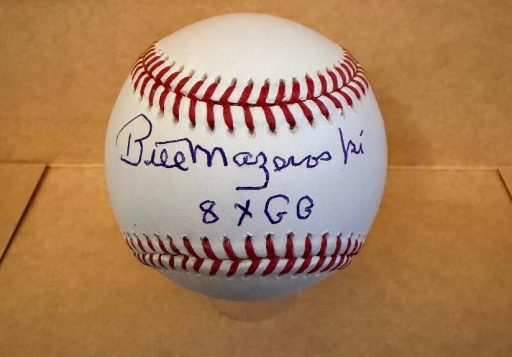 BILL MAZEROSKI  PITTSBURGH PIRATES 8XGG SIGNED AUTO M.L. BASEBALL BECKETT AUTH