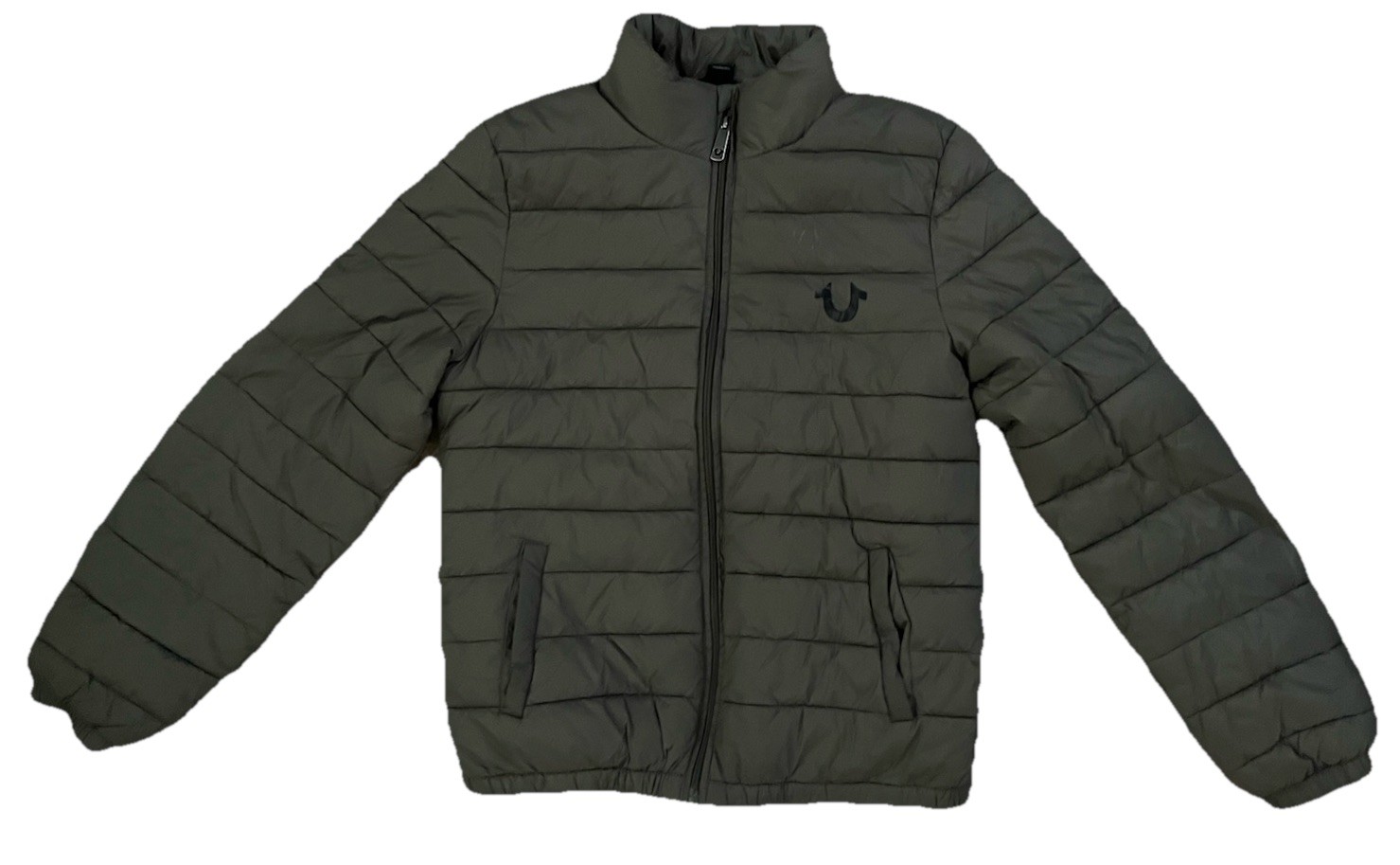 True Religion Women's Green Puffer Jacket Size Med. Retail price $199