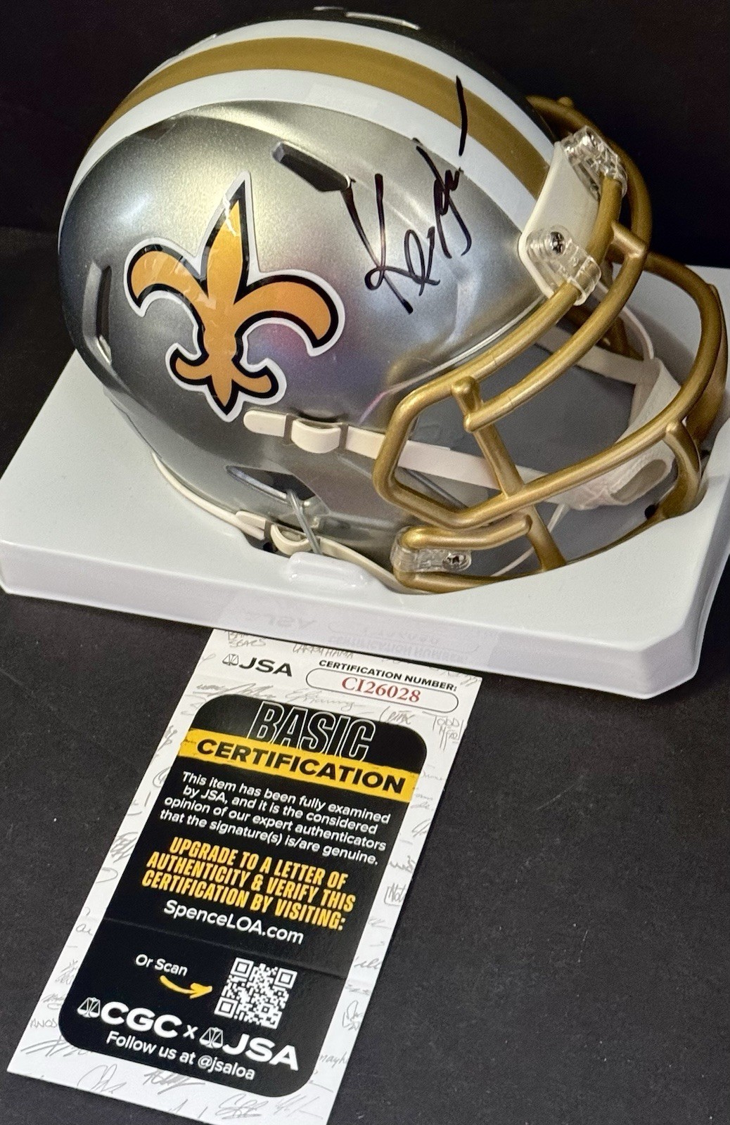 Kevin James Signed Autographed New Orleans Saints Mini Helmet JSA COA
