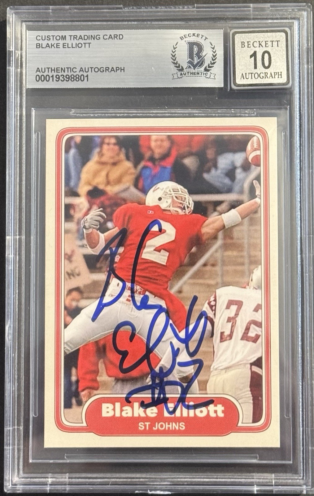 Blake Elliott Signed Autographed Saint John’s Trading Card BAS Beckett Slabbed