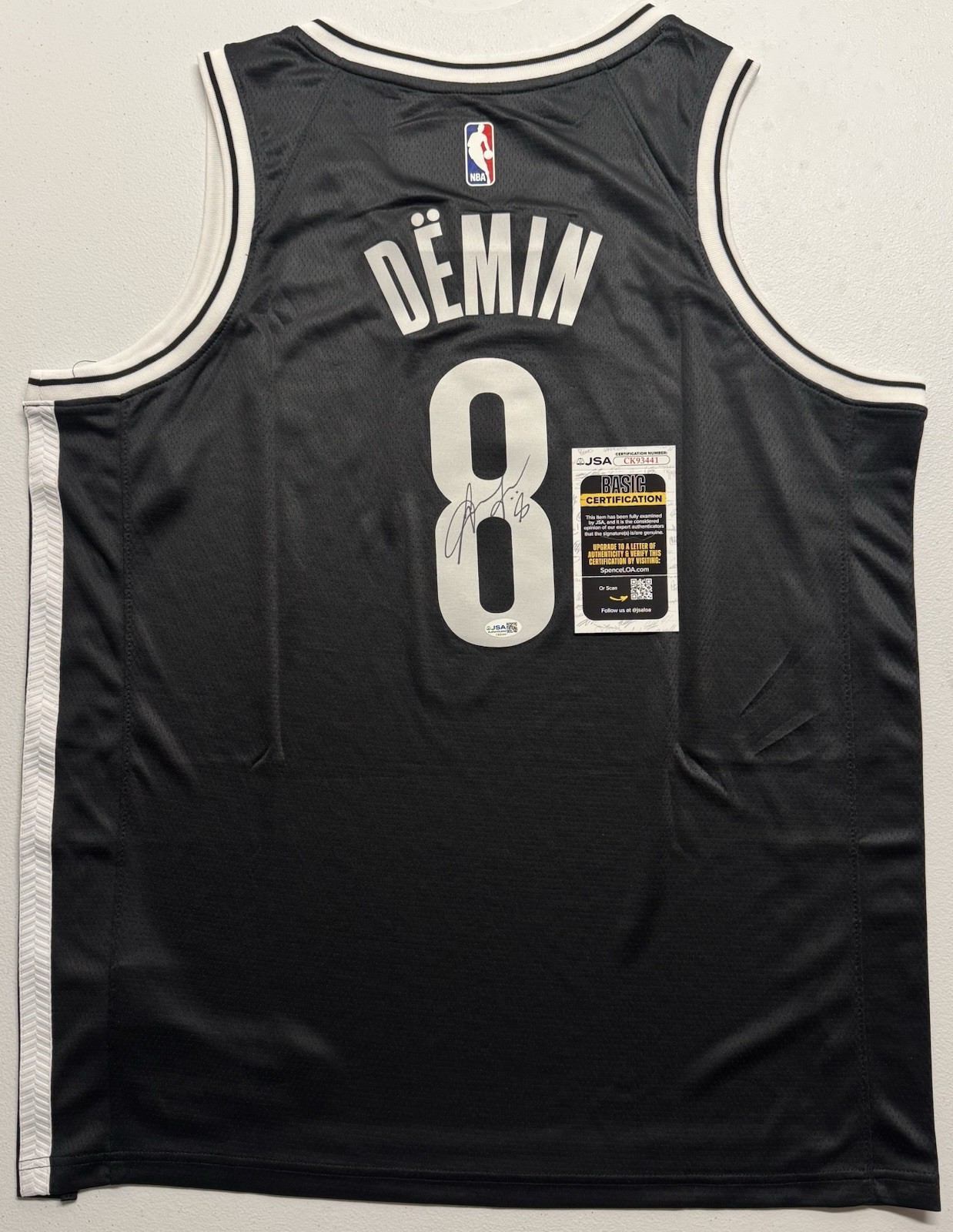Egor Demin Signed Autographed Brooklyn Nets Jersey JSA COA