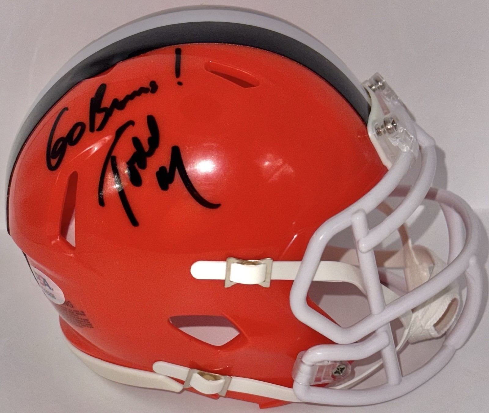 Todd Monken Signed Autographed Cleveland Browns Mini Helmet PSA/DNA COA