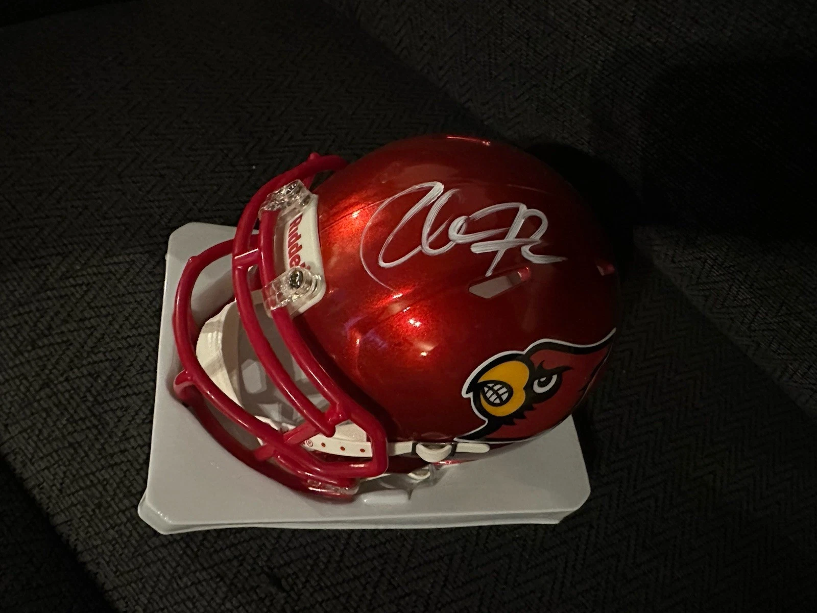 Roman Oben Signed Mini Helmet Louisville Cardinals Autographed