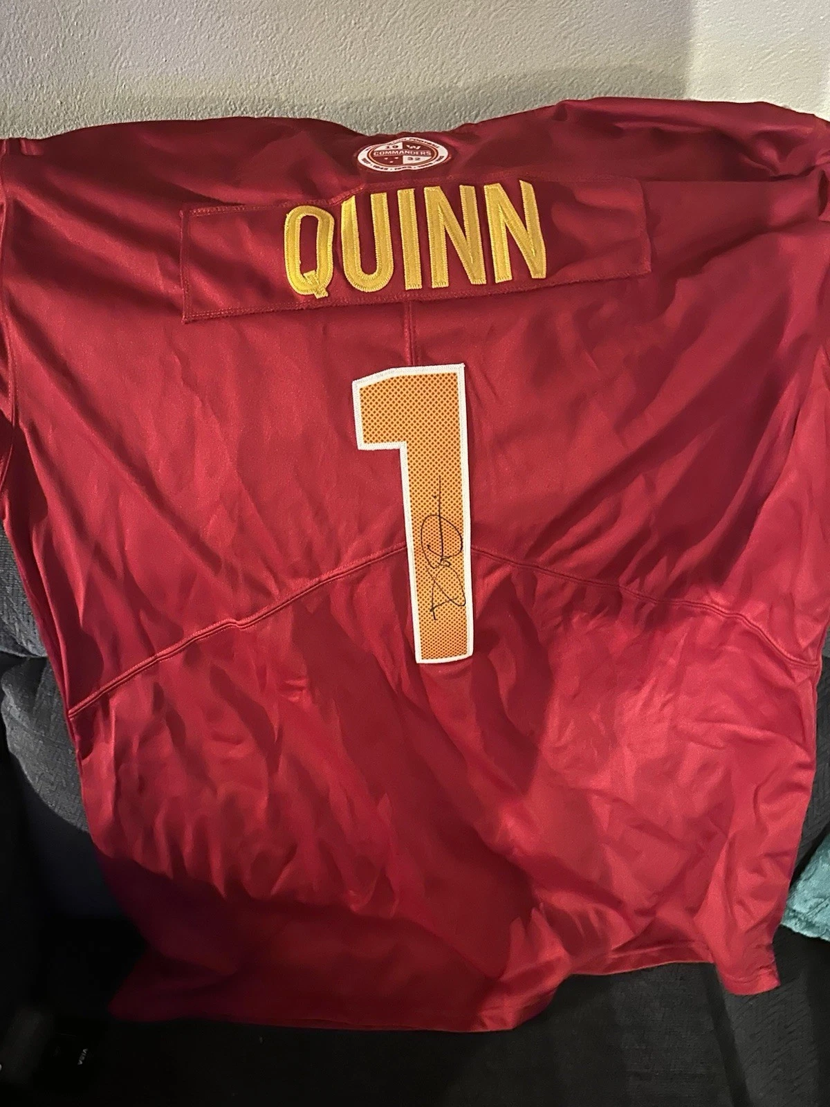 Dan Quinn SIGNED Washington Commanders Jersey Stitched Autographed Size XL
