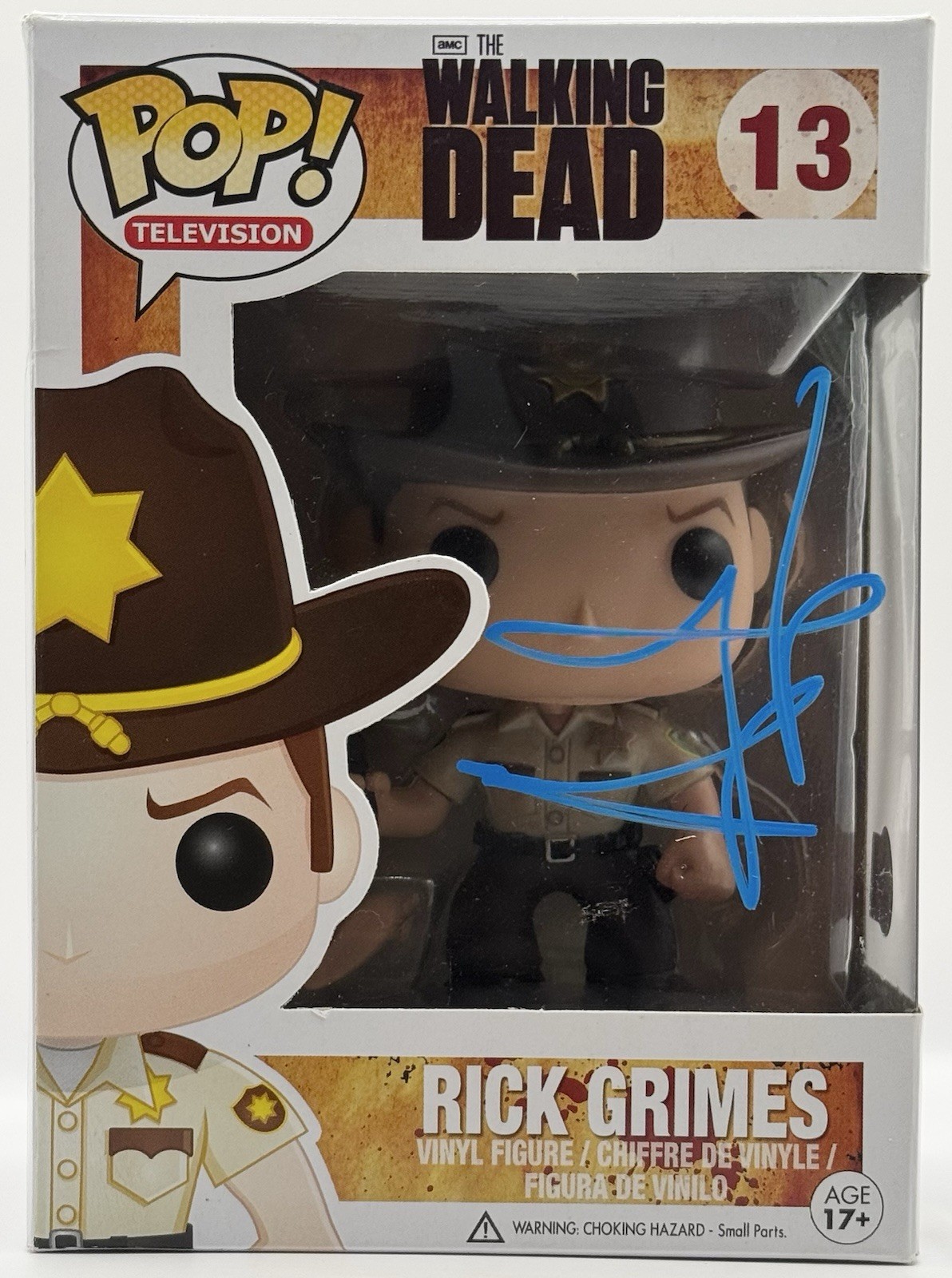 Andrew Lincoln Signed Auto Rick Grimes Funko Pop! #13 Walking Dead Beckett BAS