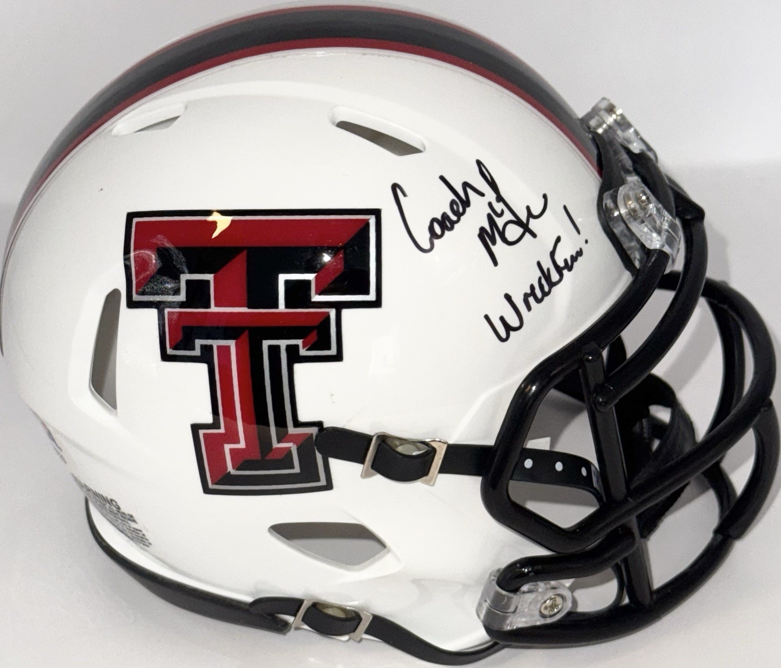 Joey McGuire Signed Autographed Texas Tech Red Raiders Mini Helmet PSA/DNA COA
