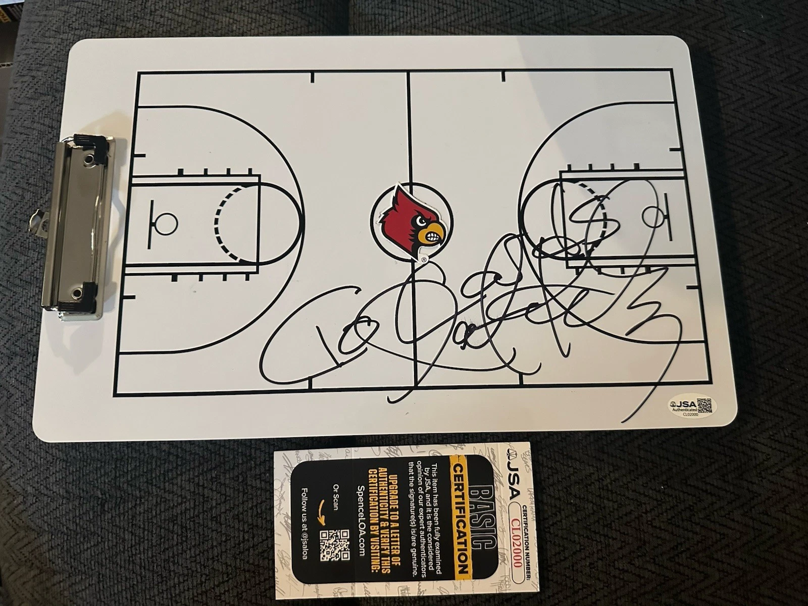 Coach Pat Kelsey Signed Clip Board JSA Authentication COA Louisville Cardinals