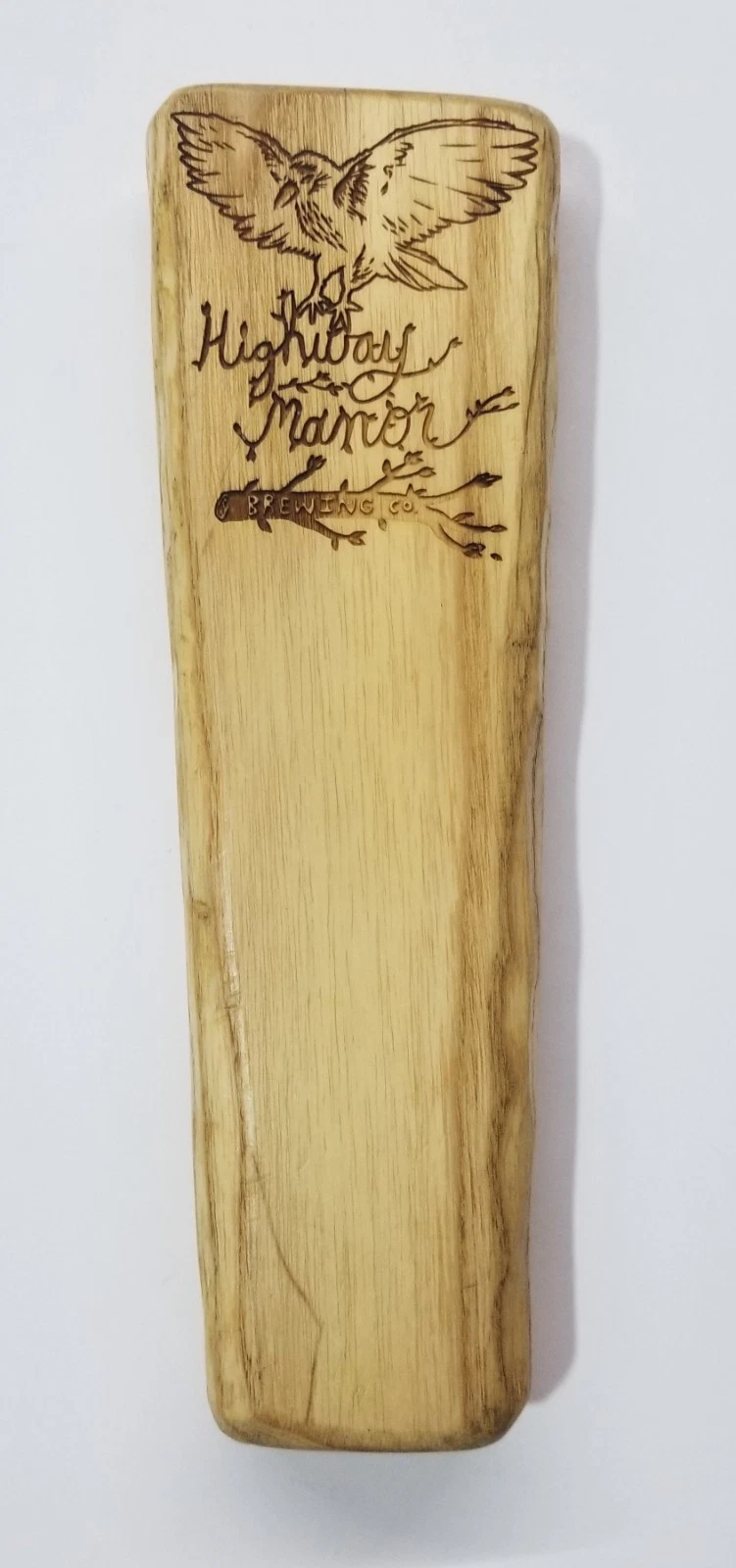 Highway Manor Brewing Company Hand-Crafted Wooden Beer Tap Handle Camp Hill PA