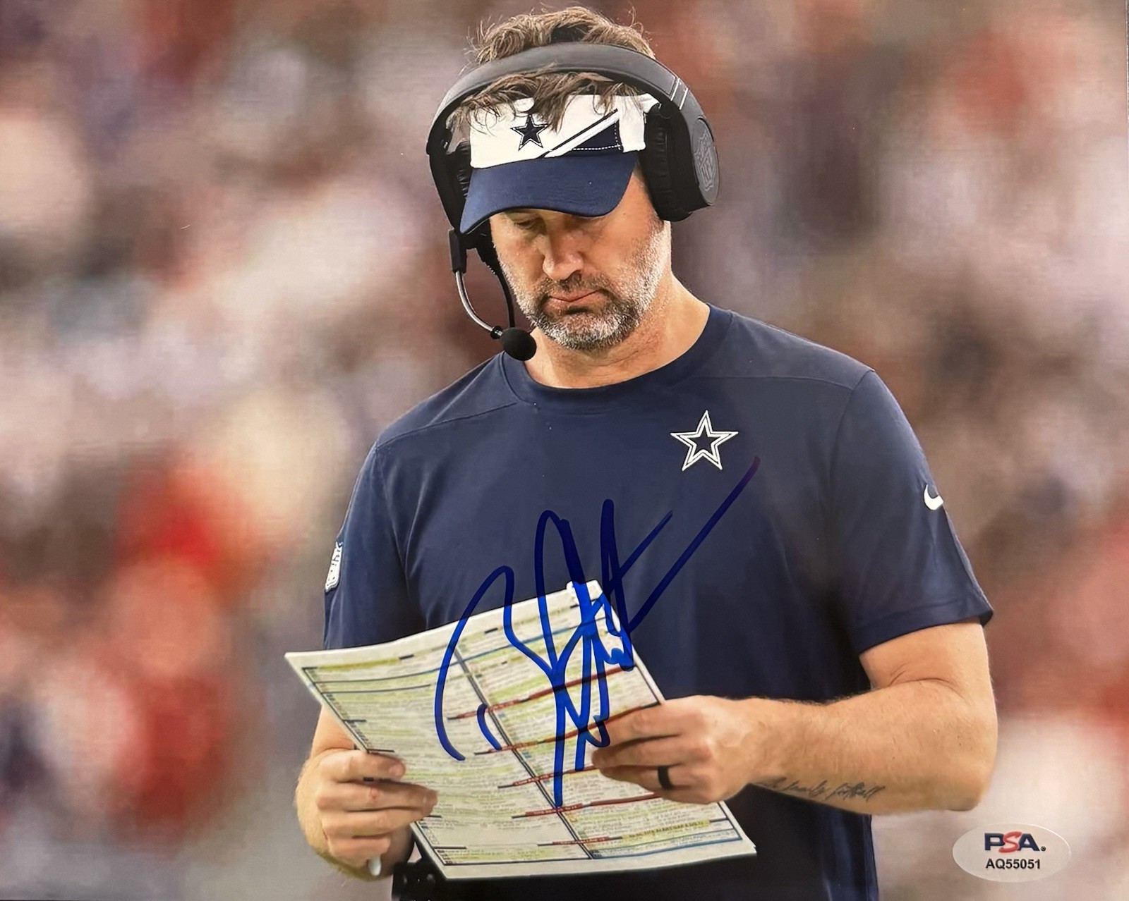 Brian Schottenheimer Signed Autographed Dallas Cowboys PSA/DNA COA