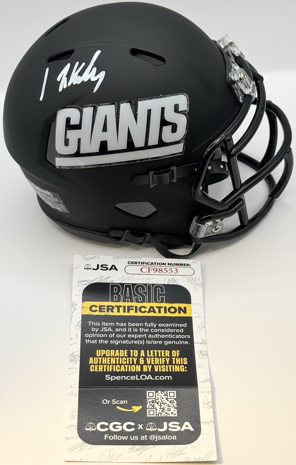 Isaiah Likely Signed Autographed New York Giants Mini Helmet JSA COA