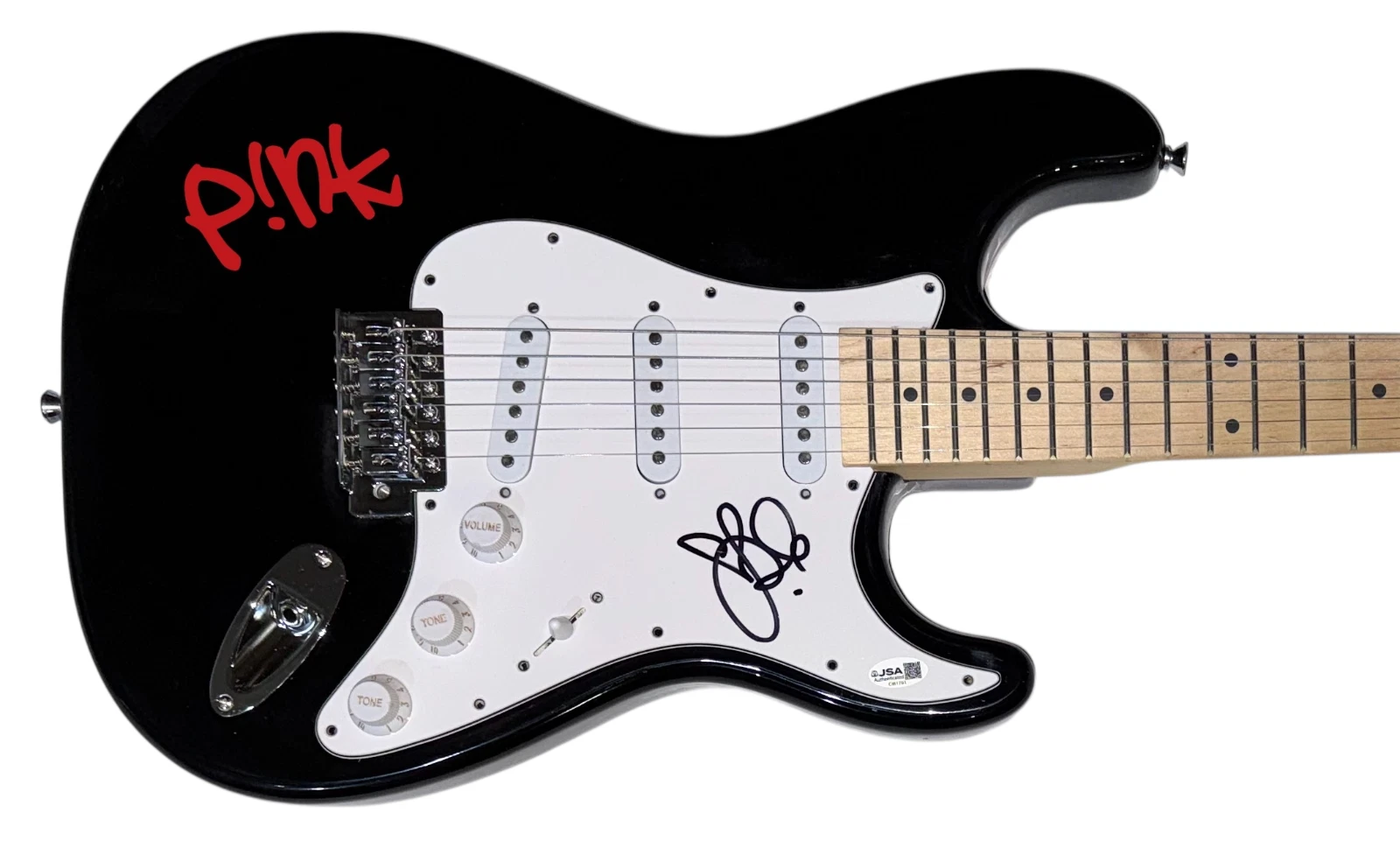 P!NK Pink Signed Autograph Electric Guitar Alecia Moore Missundaztood JSA COA