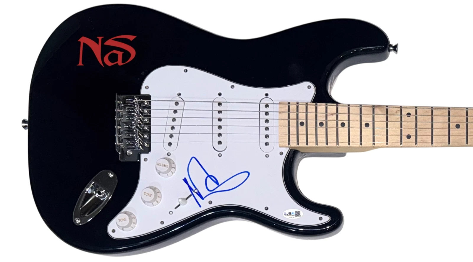Nas Signed Autograph Electric Guitar Illmatic Rapper Hip Hop Nasir Jones JSA COA