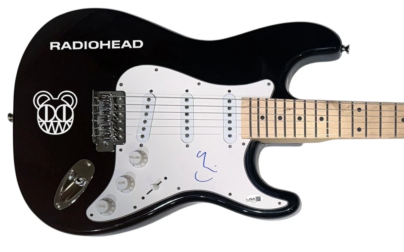 Colin Greenwood Radiohead Signed Autograph Electric Guitar Band Bassist JSA COA