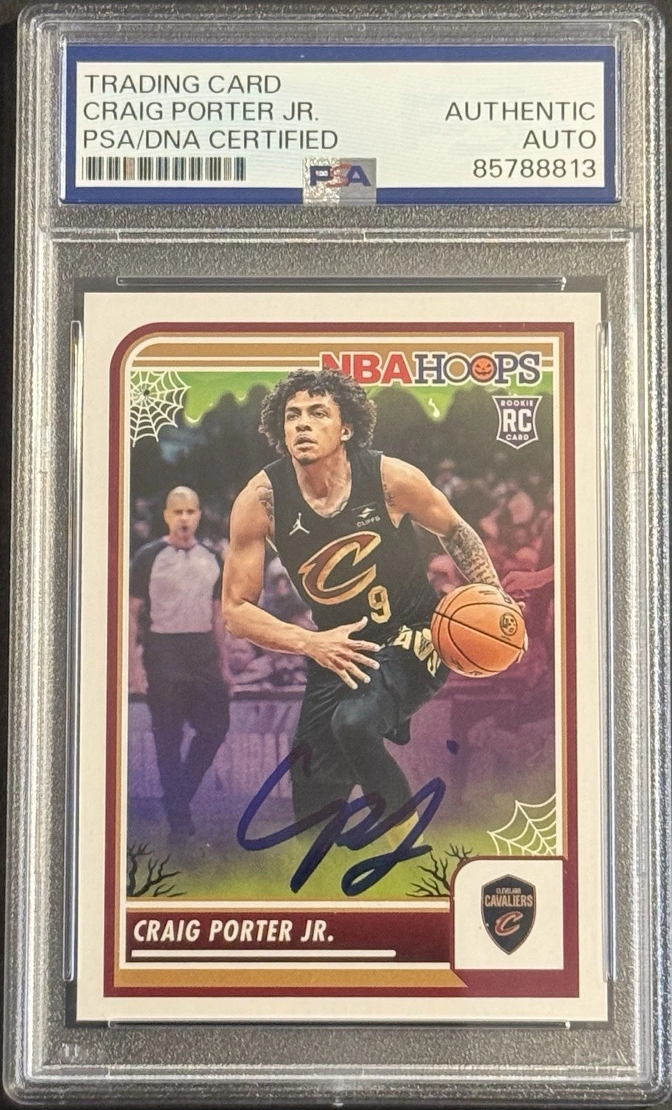 Craig Porter Jr Signed Autographed 2023/24 NBA Haunted Hoops Card PSA/DNA Slab
