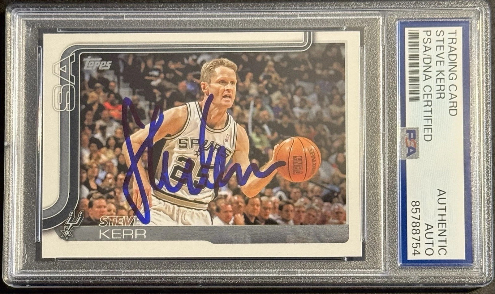 Steve Kerr Signed Autographed 2025-26 Topps Card PSA/DNA Slabbed Spurs