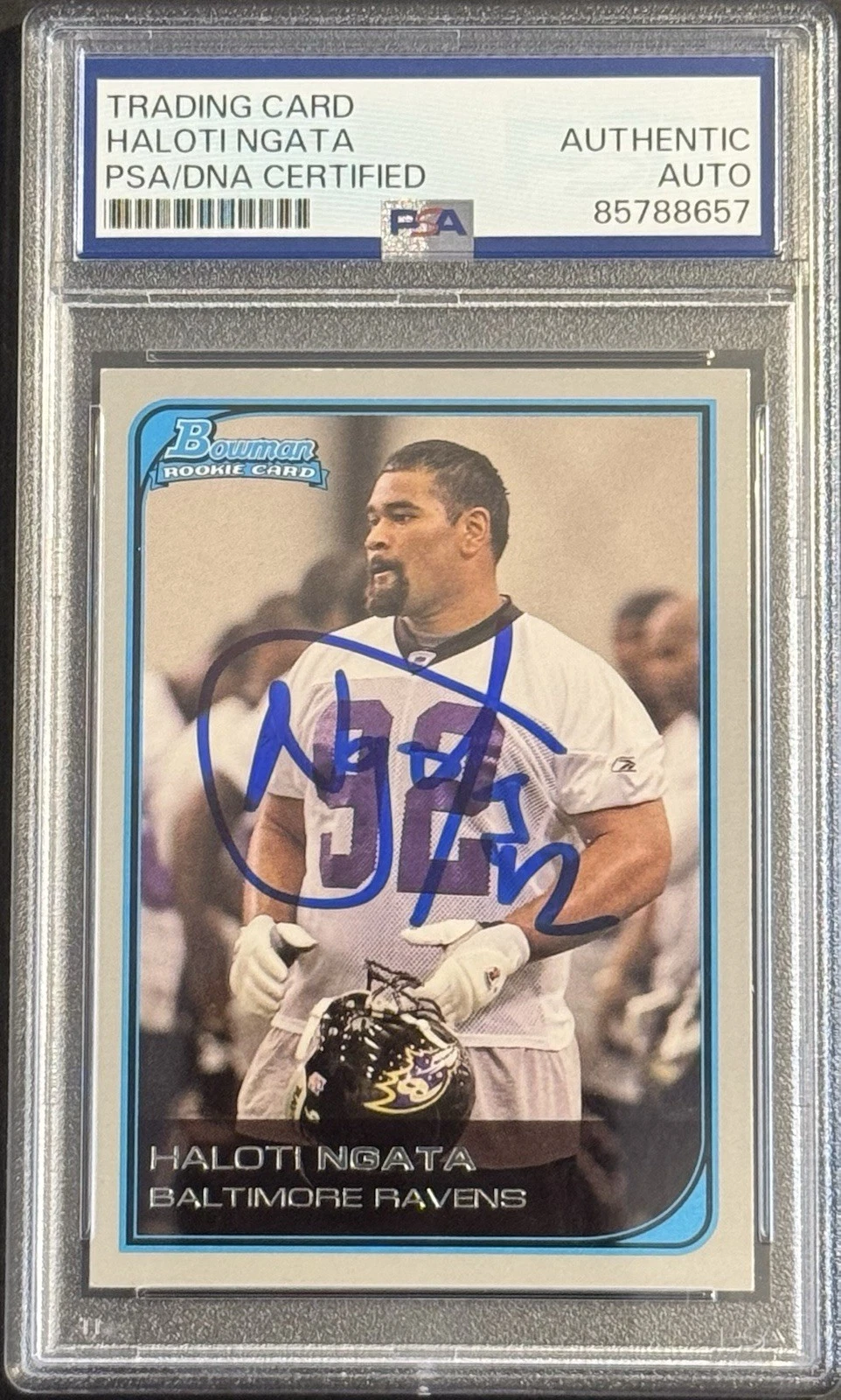Haloti Ngata Signed Auto 2006 Bowman Rookie Card PSA/DNA COA Oregon Ducks