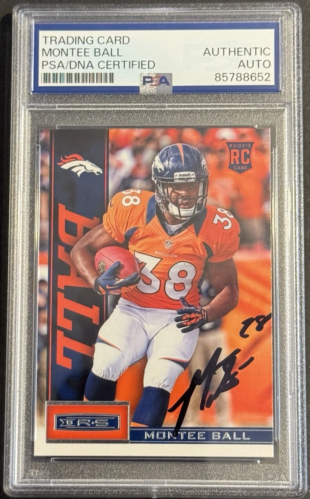 Montee Ball Signed Auto 2013 Rookies & Stars Rookie Card PSA/DNA Slabbed Broncos