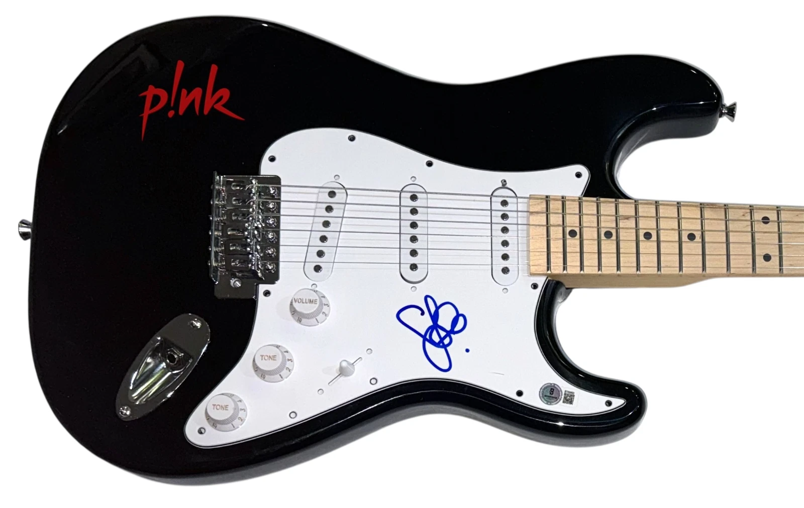 P!NK Pink Signed Autograph Electric Guitar Alecia Moore Missundaztood BAS COA