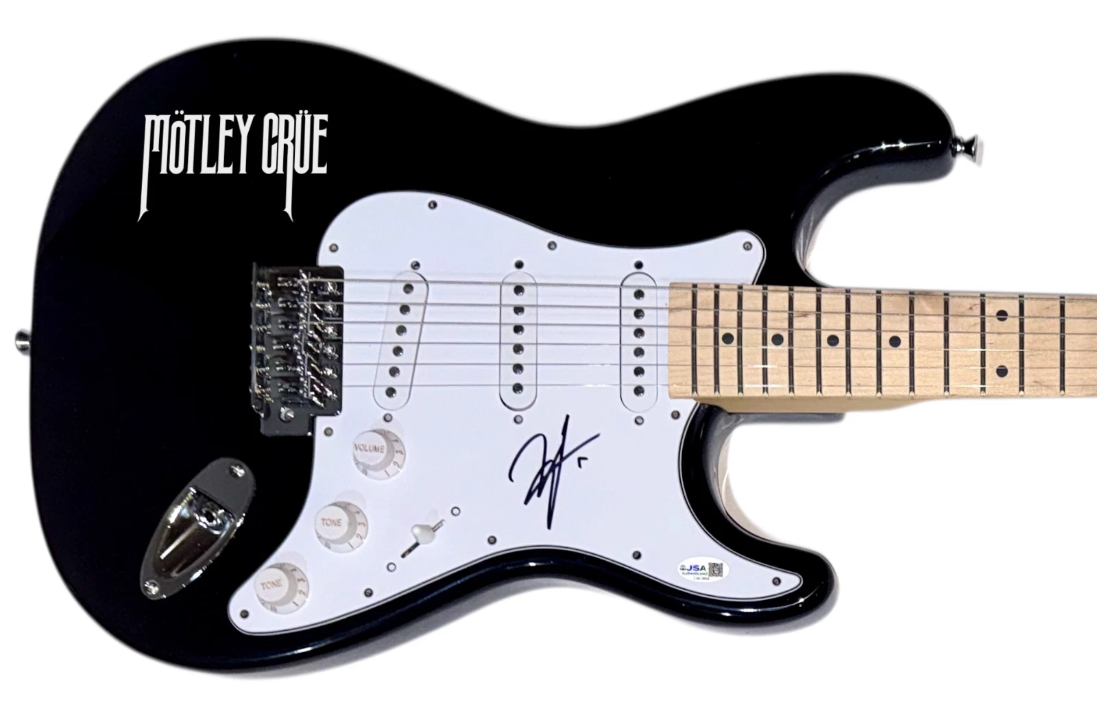 Vince Neil Motley Crue Signed Autograph Electric Guitar Band Lead Singer JSA COA