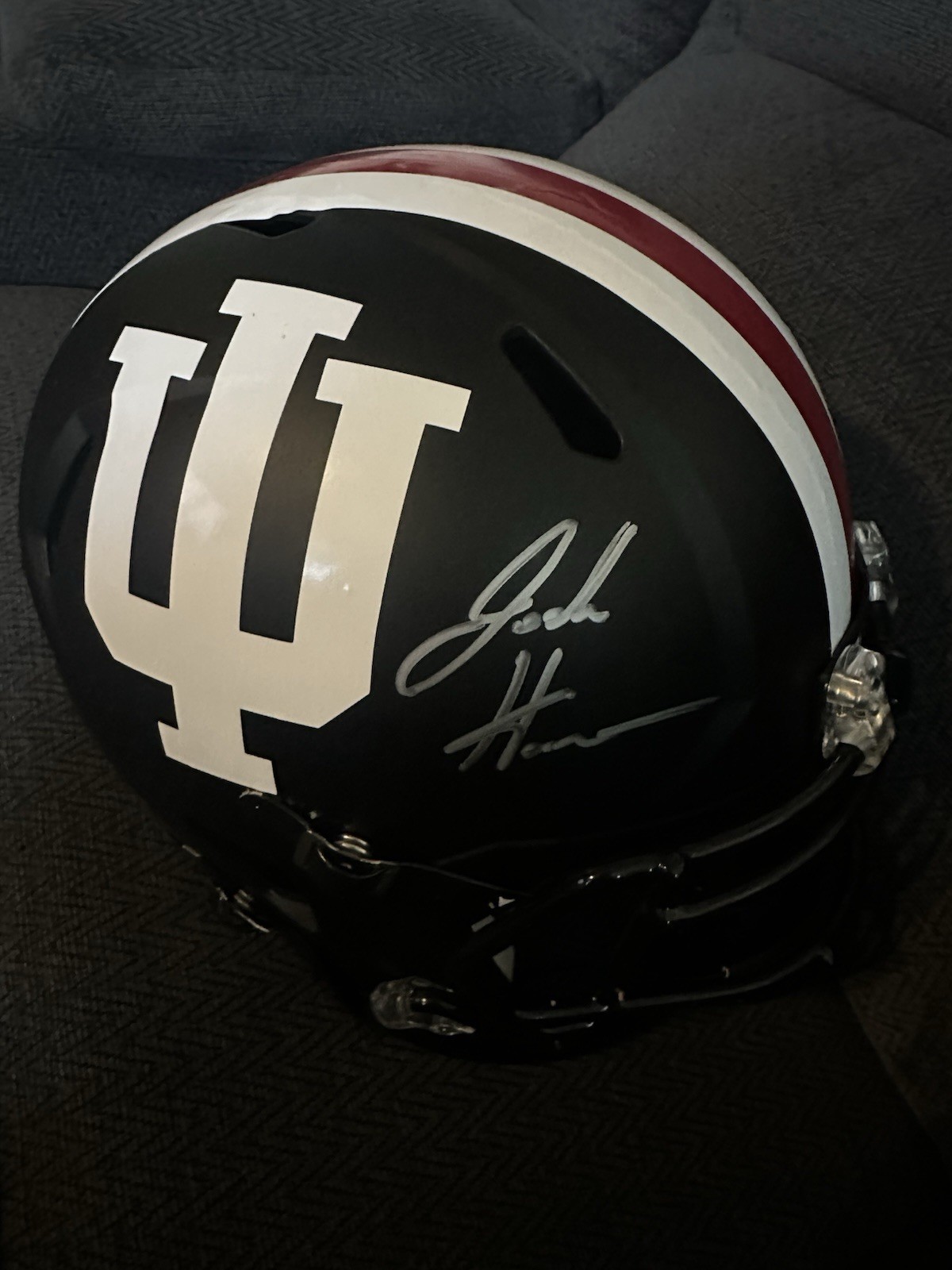 Josh Hoover Signed Full Size Helmet Hoosiers F/S JSA Authentication COA IU