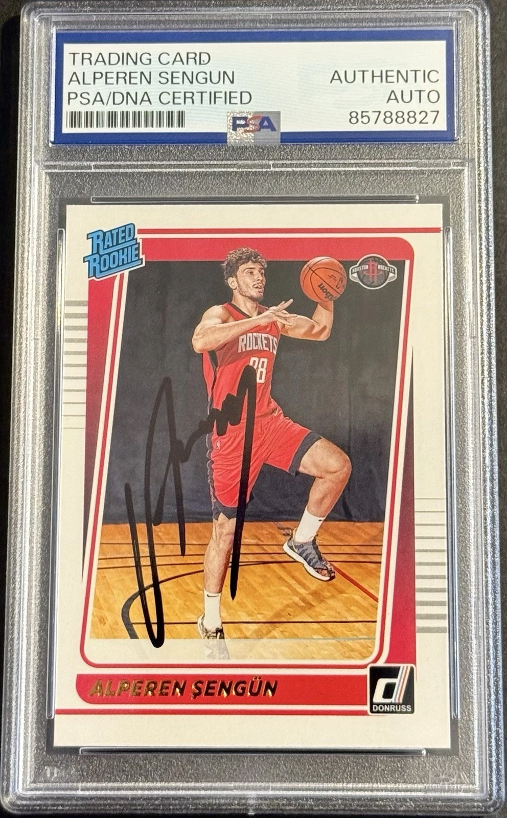 Alperen Sengun Signed 2021-22 Donruss Rookie Card PSA/DNA Slabbed Rockets