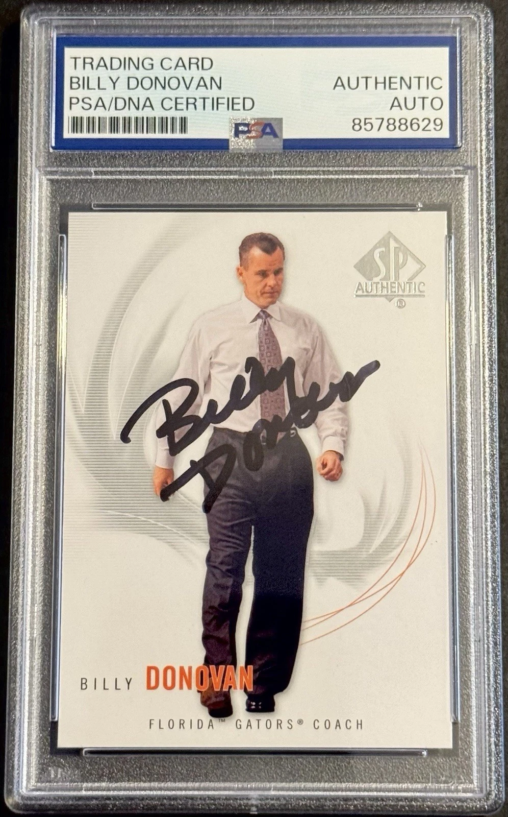 Billy Donovan Signed 2010 SP Authentic Base Card PSA/DNA Slabbed Florida Gators