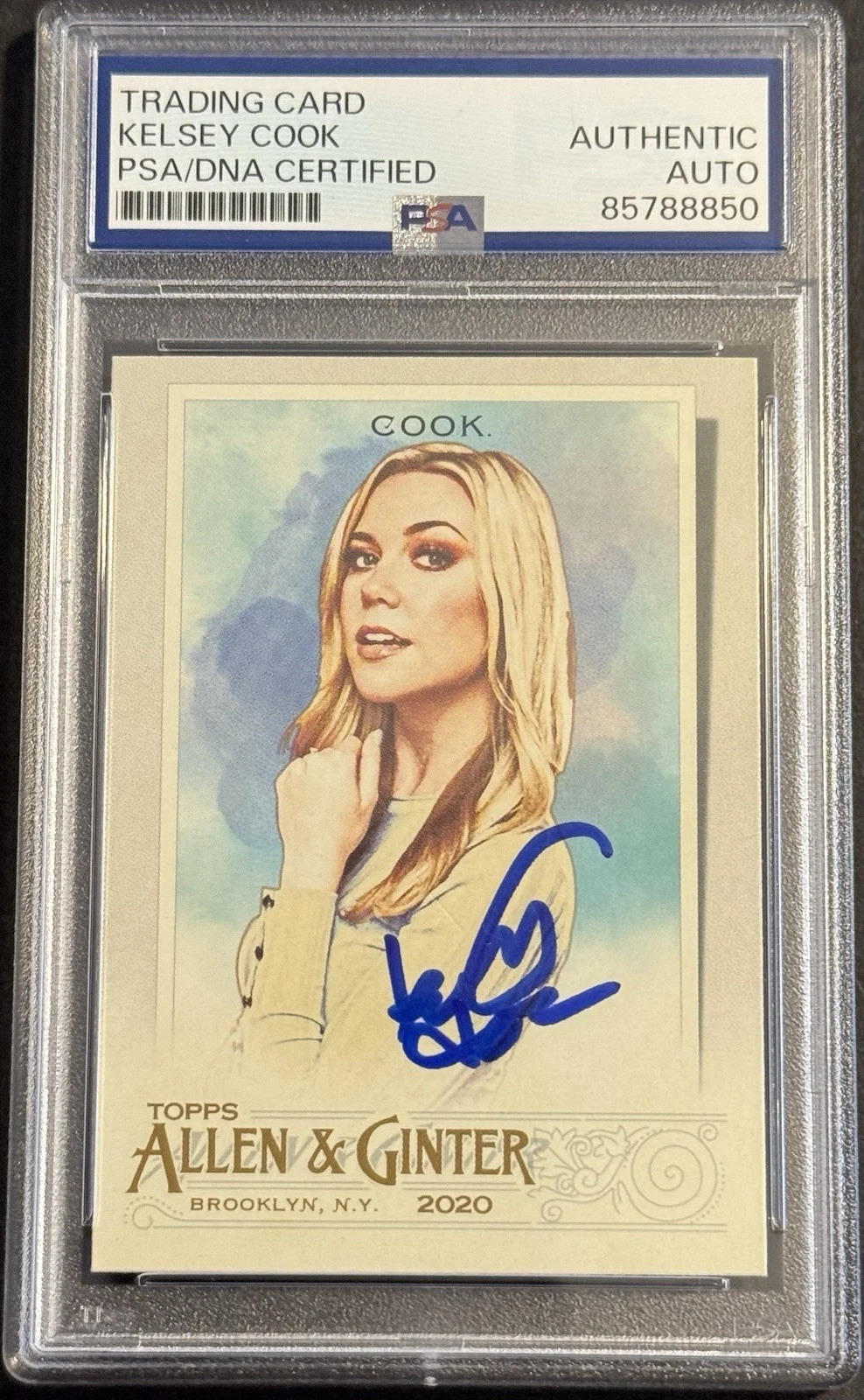 Kelsey Cook Signed Auto 2020 Allen & Ginter Base Card PSA/DNA Slabbed Funny