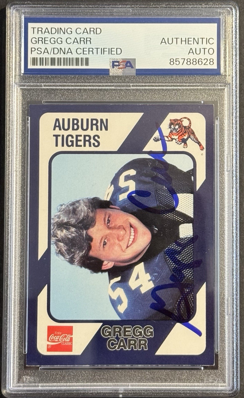 Gregg Carr Signed Auto 1989 Collegiate Collection Card PSA/DNA Slabbed Auburn
