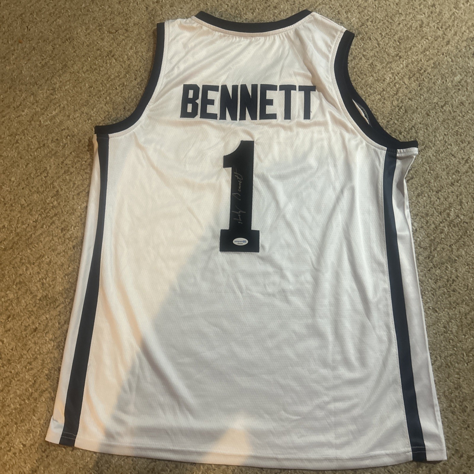 SAINT MARYS GAELS- RANDY BENNETT SIGNED AUTOGRAPH JERSEY ACOA BASKETBALL COACH