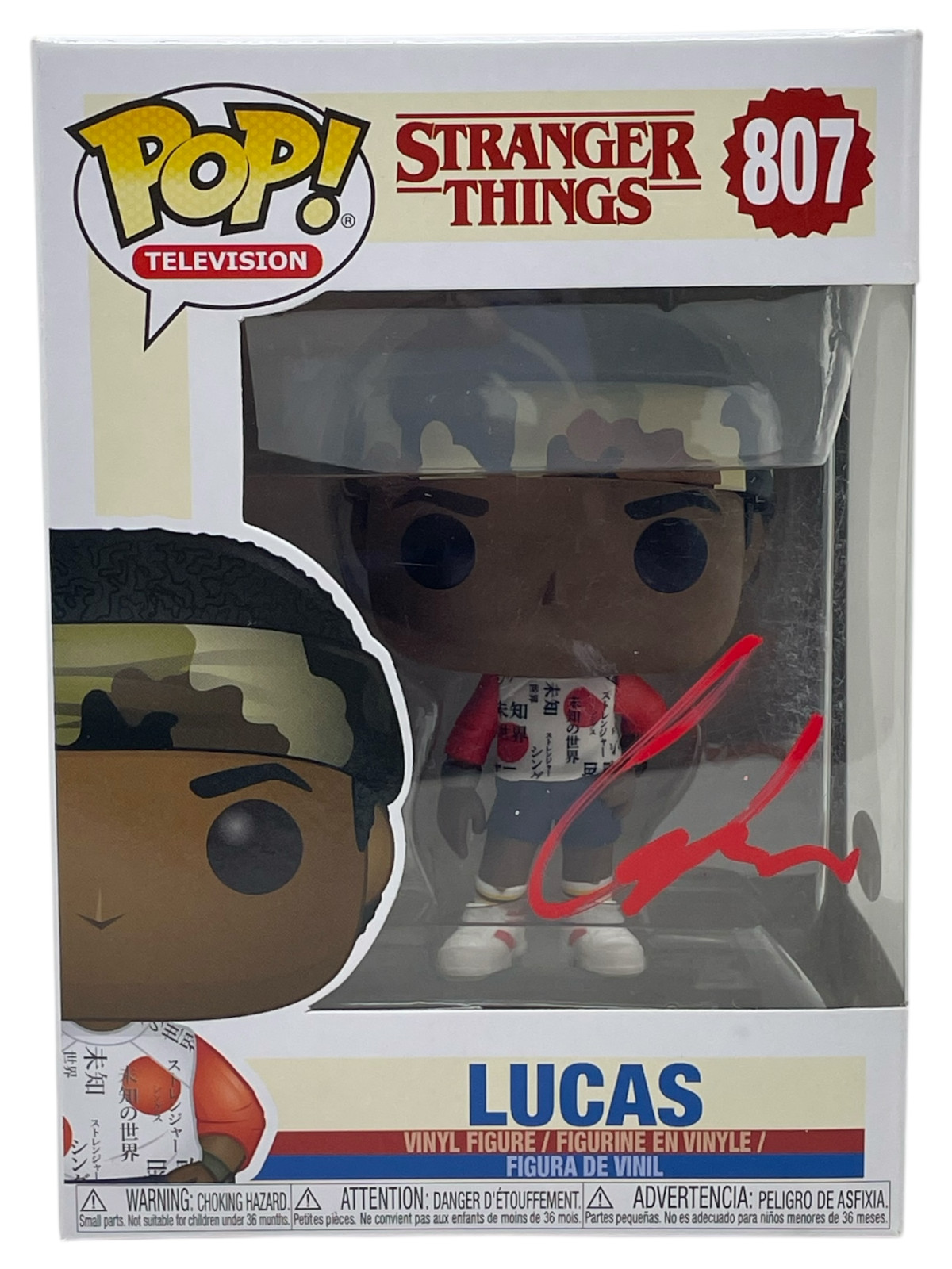 Caleb McLaughlin Stranger Things Signed Autograph Lucas Funko Pop 807 ACOA COA