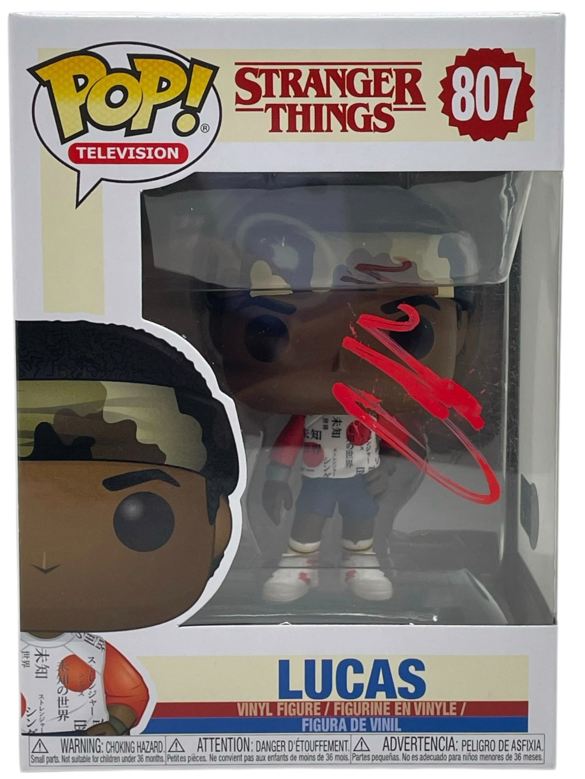 Caleb McLaughlin Stranger Things Signed Autograph Lucas Funko Pop 807 BAS COA