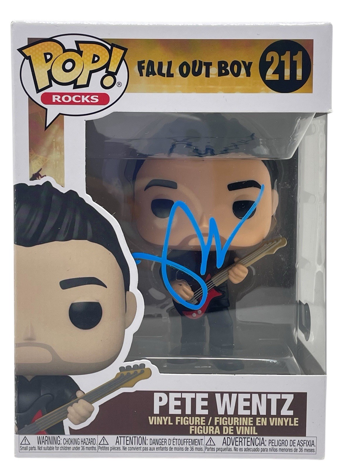Pete Wentz Fall Out Boy Signed Autograph Funko Pop Rocks Figure #211 Beckett COA