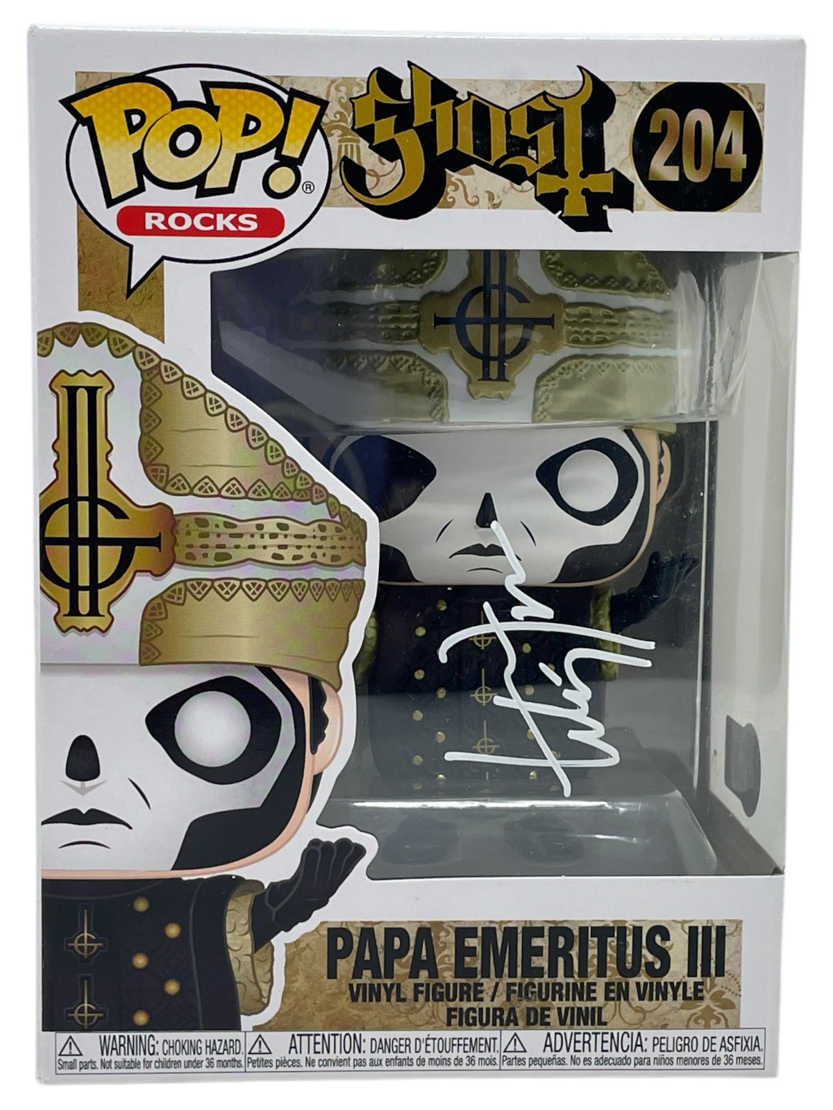 Tobias Forge Signed Ghost Papa Emeritus III Funko Pop Rocks Autograph BAS COA