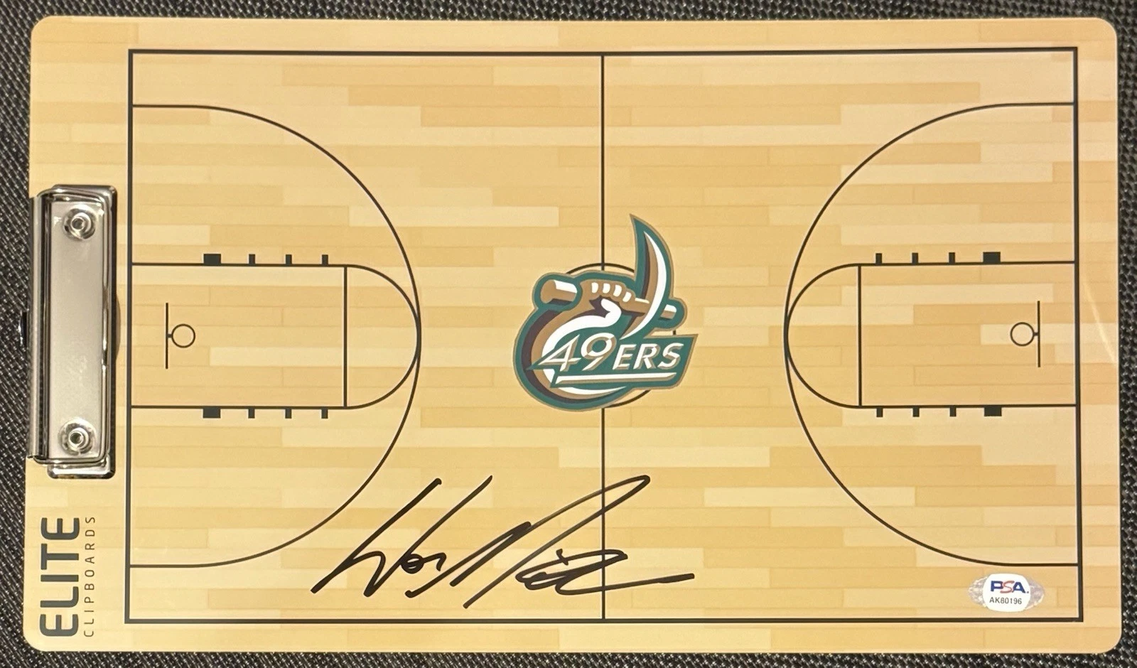 Wes Miller Signed Autographed Charlotte 49ers Coaches Clipboard PSA/DNA COA