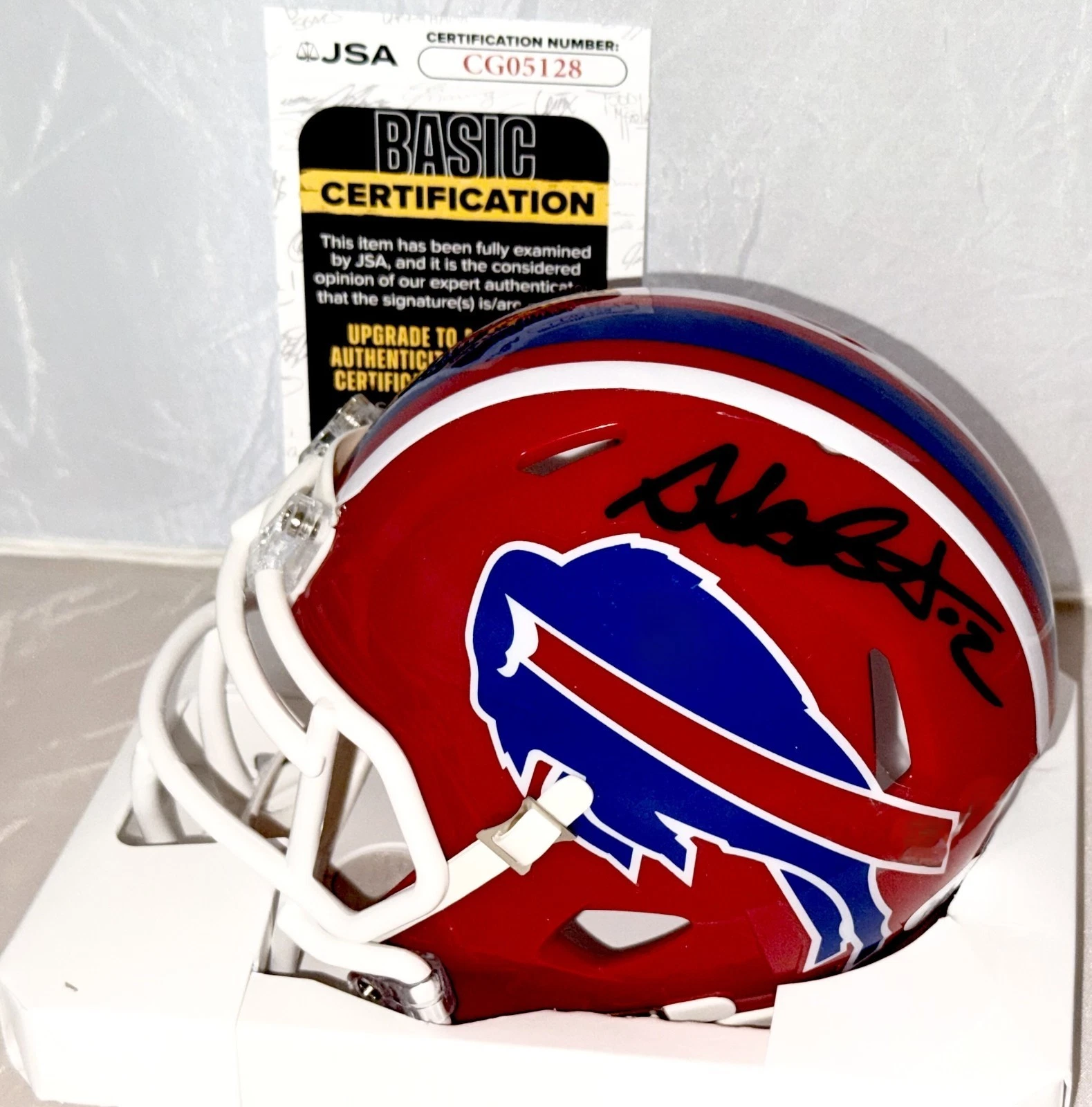 Steve Christie signed Buffalo Bills Throwback mini helmet autographed JSA