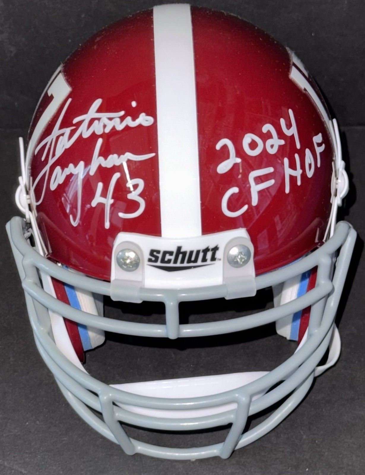 Antonio Langham Signed Autographed Alabama Crimson Tide Mini Helmet PSA/DNA
