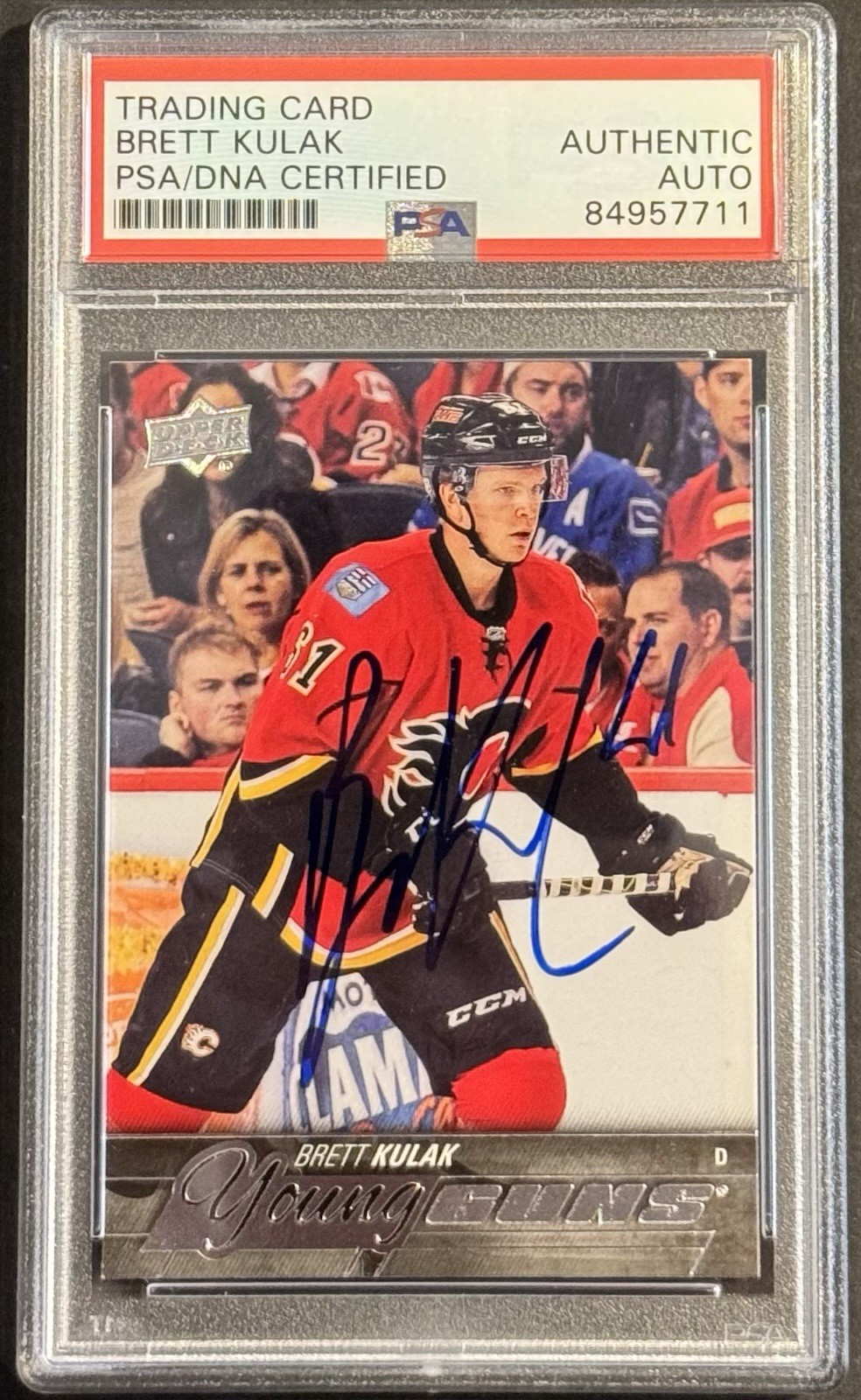 Brett Kulak Signed 2015-16 Upper Deck Young Guns Rookie Card Oilers PSA/DNA