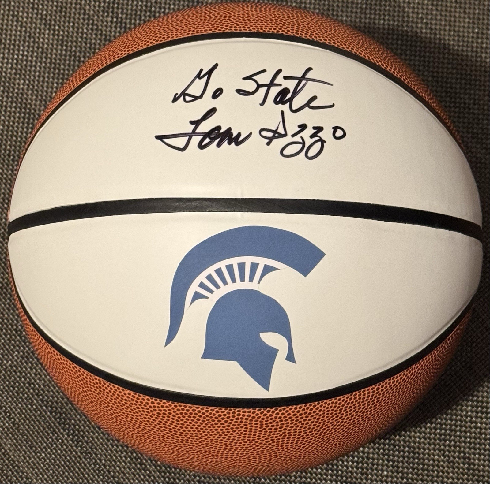 Tom Izzo Signed Autographed Michigan State Spartans Logo Basketball JSA COA