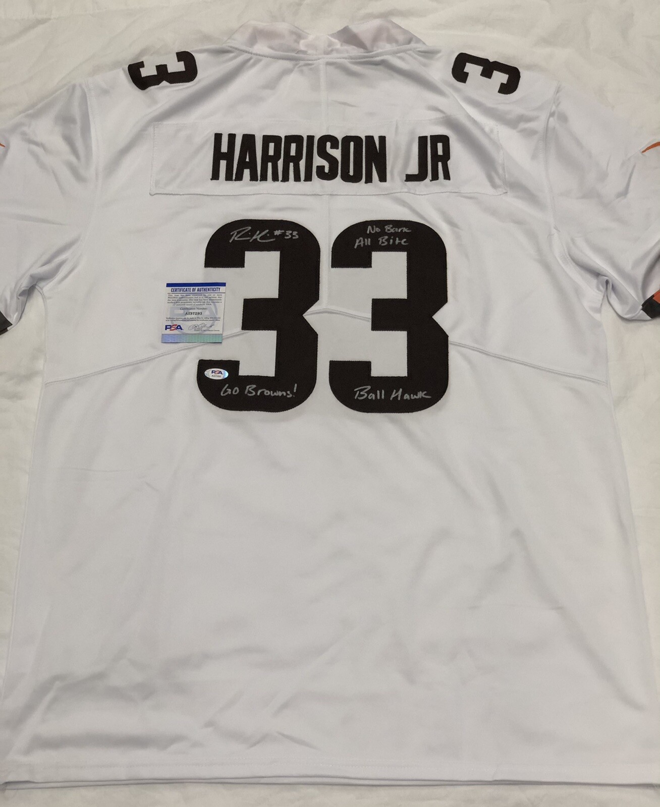 Ronnie Harrison Signed Autographed Cleveland Browns Jersey Psa/Dna